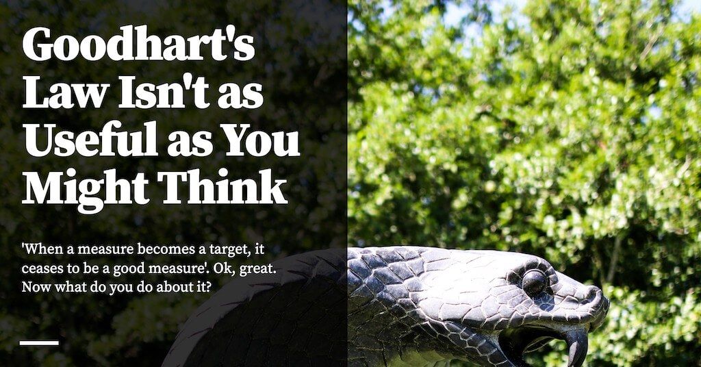 Cover of Goodhart's Law Isn't as Useful as You Might Think
